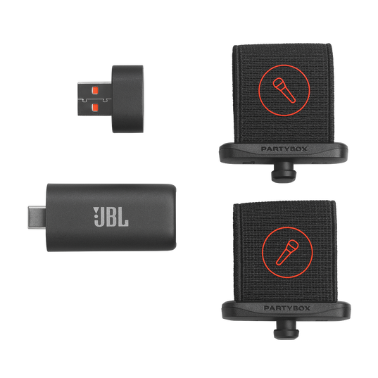 JBL EasySing Mics - Black - Two wireless AI-powered microphones with real-time vocal removal - Detailshot 4